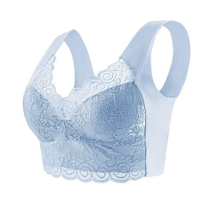 Ice Silk Seamless Lace Bra Top — No Steel Ring Comfortable Support Underwear, Large Size Sleep Bra Vest Bralette