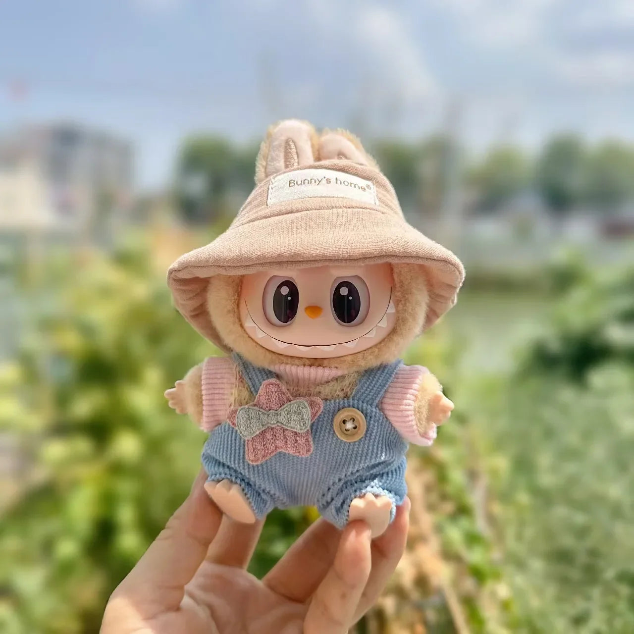 17cm Mini Plush Doll Clothes Set – Kpop EXO Labubu I & II Idol Dolls Sit Party Overalls, Clothing Gift