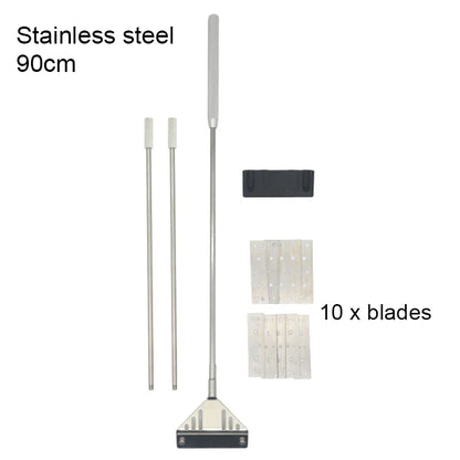 Aquarium Algae Remover Scraper – Aluminum Alloy Stainless Steel Blade Fish Tank Glass Cleaner Tool for Water Plant and Glass Cleaning Accessories