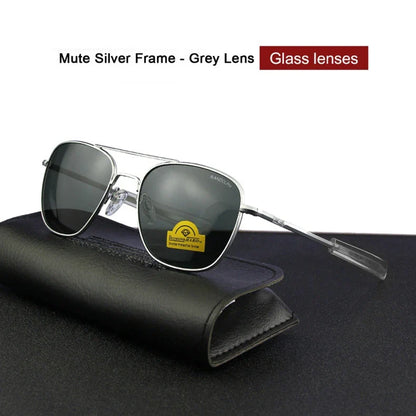 RE Military Aviation Sunglasses — Vintage Titanium Frame Pilot Glasses for Men & Women