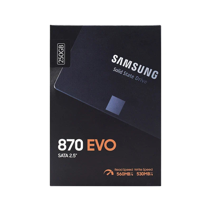Samsung 870 EVO 2.5" SATA III SSD — 250GB, 500GB, 1TB & 2TB Internal Storage for Laptop & Desktop