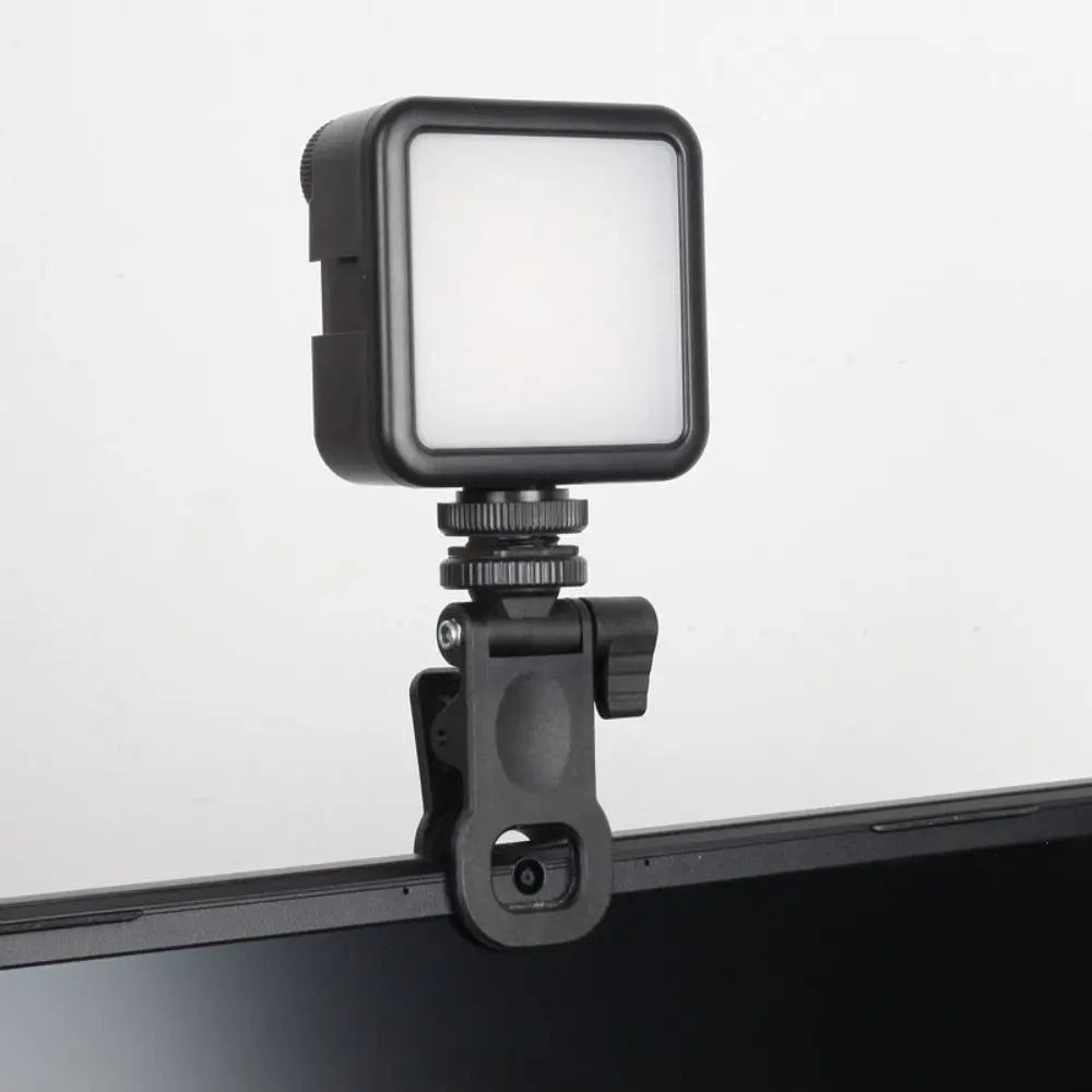 Portable 1/4" Screw Mount Fill Light Holder — Plastic Clip for Camera, Mobile & Computer Flash