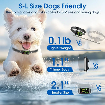 Smart Automatic Dog Bark Collar for Small, Medium & Large Dogs Adjustable Beep & Vibration Modes with 7 Sensitivity Levels Anti-Barking Training Collar