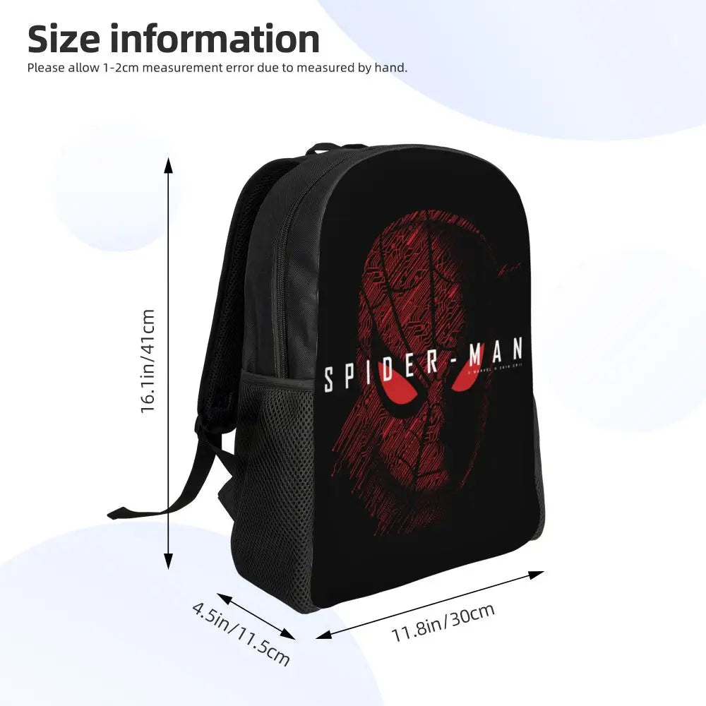 Custom Spider-Man Web Backpack – Water-Resistant School & College Bag for Men and Women