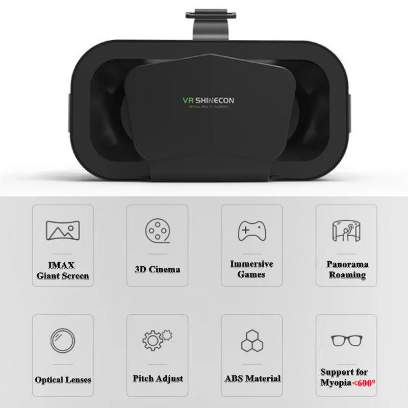 G10 IMAX 3D Virtual Reality Glasses VR Helmet for 4.7-7" Phones - Giant Screen with Game Controller Support