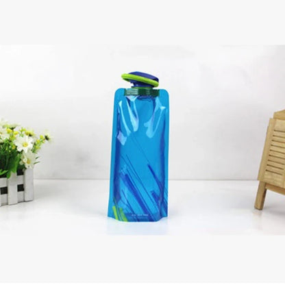 1Pc Portable Foldable Water Bag - Ultralight Soft Flask Bottle for Outdoor Sports, Hiking, Camping, Folding Water Bucket