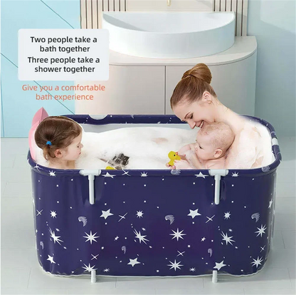 Portable Folding Bathtub – Large Plastic Bath Bucket for Adults and Children, Insulated Swimming Pool and Bath Tub