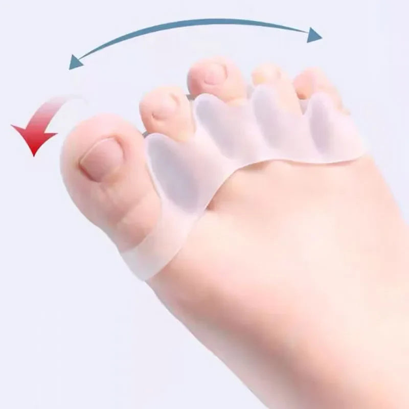 2Pc Silicone Toe Separator — Foot & Toe Spreader for Hallux Valgus, Bunion Correction & Toe Straightening