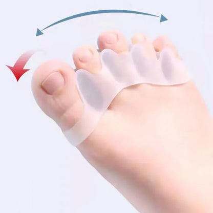 2Pc Silicone Toe Separator — Foot & Toe Spreader for Hallux Valgus, Bunion Correction & Toe Straightening