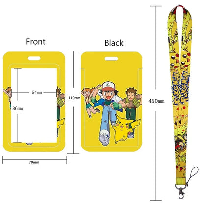 Pikachu Neck Strap Lanyard for Keys – ID Badge Holder, Keychain, Key Rings, Fashion Accessory Gift