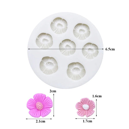 Flower Daisy Silicone Mold — Sugarcraft, Fondant & Cupcake Baking Tool for Cake Decoration