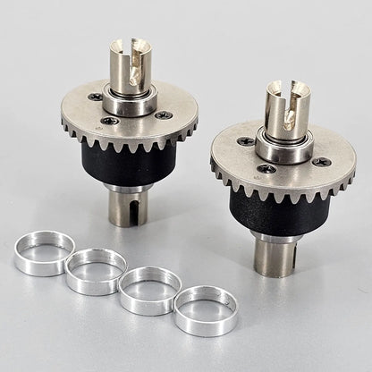 Upgraded Metal Suspension & Aluminum Parts Kit – Front & Rear Wheel Hubs, Bearings & Steering Rod for SCY16101/16102Pro/16104/SG116/Q130 RC Cars