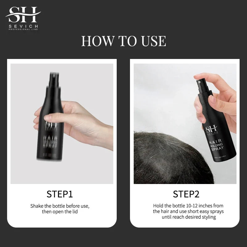 100ml SEVICH Hair Fiber Holding Spray - Thickening Styling Mist for Men & Women with Long-Lasting Hair Volume