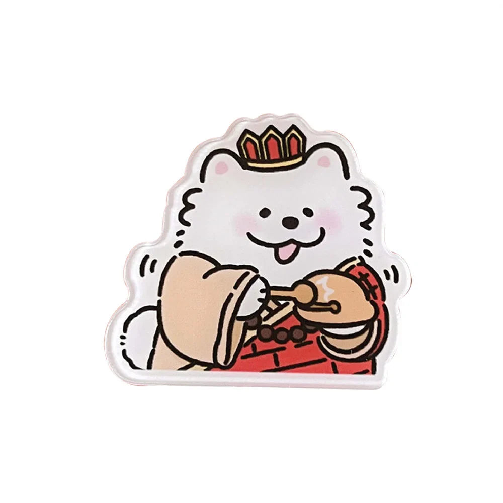 Cute Cartoon Acrylic Puppy Brooch Pin - Jewelry Badge for Clothes, Bags, and Backpacks, Gift for Kids and Friends