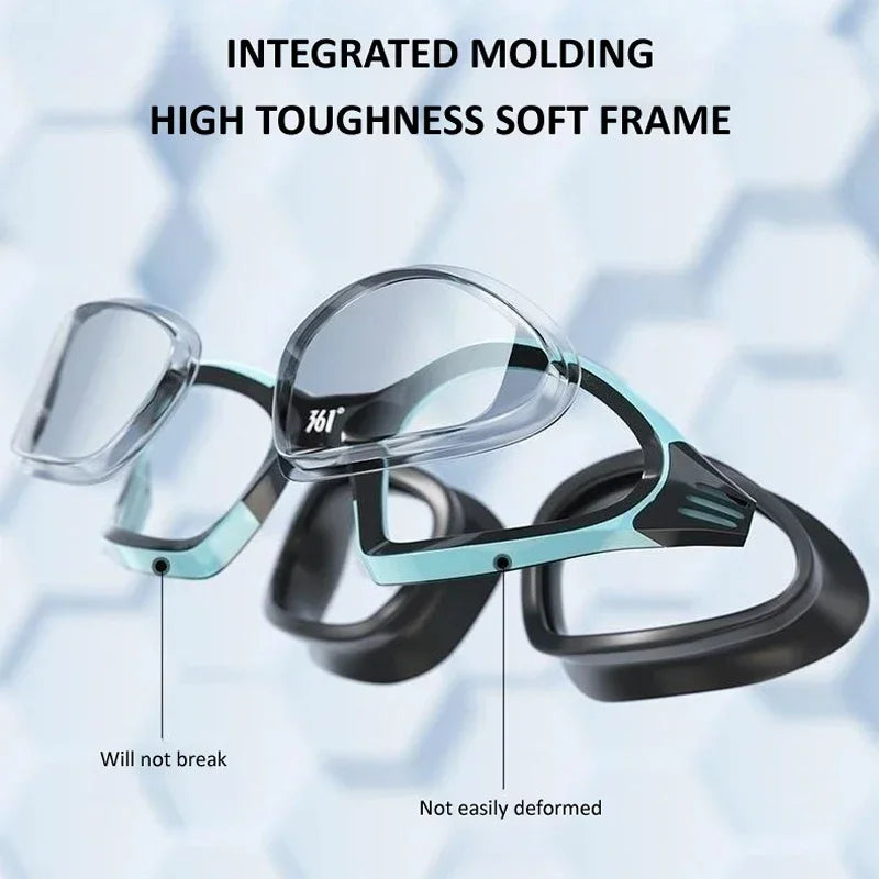 Professional HD Swimming Goggles with Anti-Fog and Waterproof Silicone Cap - Racing Sports Gear for Men and Women