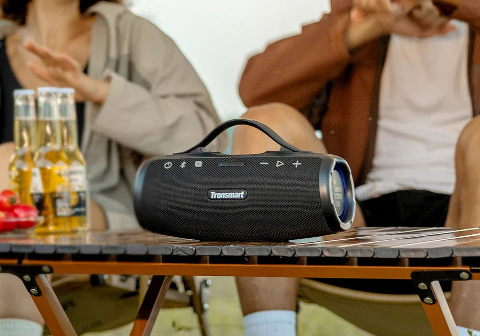 Tronsmart Mirtune S100 50W Bluetooth Speaker – IPX7 Waterproof, APP Control, Built-in Powerbank & Retractable Handle