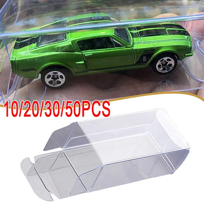10/20/30/50/100pcs PVC Display Boxes — 1/64 Scale Car Model Toy Transparent Dustproof Exhibition Box for Collection & Gift Packaging