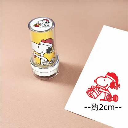 Snoopy Cartoon Photo-Sensitive Round Seal Toy – Cute Portable Reward Gift for Kids