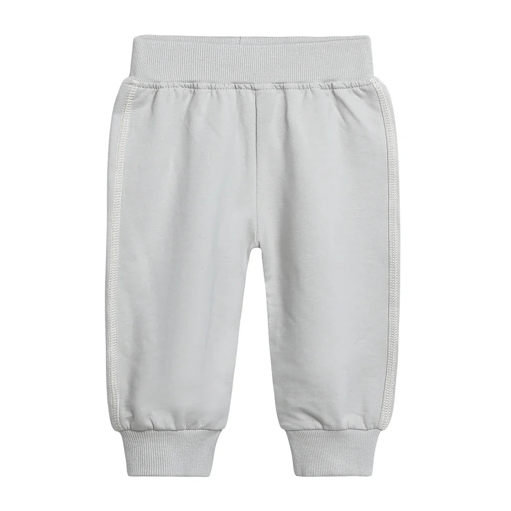 2PCS Kids Clothes Set for 1-7Y - Solid Cotton Pullover Sweatshirt & Pants, Long Sleeve Autumn Outfits for Boys & Girls