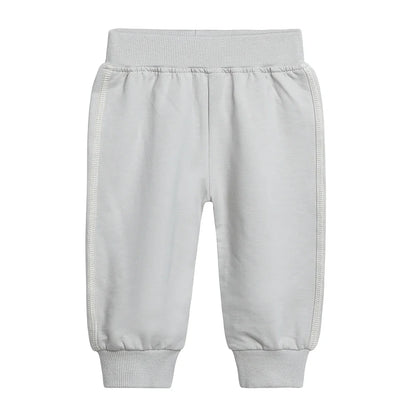 2PCS Kids Clothes Set for 1-7Y - Solid Cotton Pullover Sweatshirt & Pants, Long Sleeve Autumn Outfits for Boys & Girls