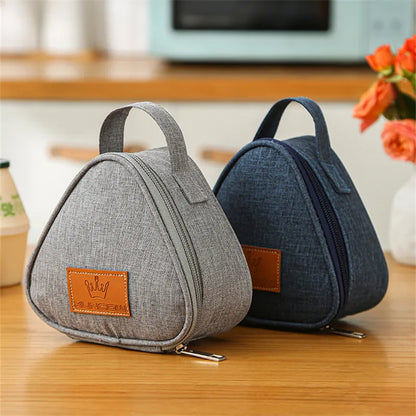 Mini Triangular Insulation Bag - Aluminum Foil Thermal Cooler Lunch Tote for Students, Rice Ball Bag, Bento Box, Carry Bag for Lunch