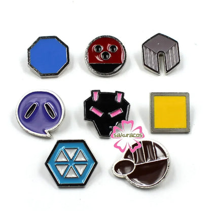 Set of 8 Pokémon Gym Badge Pins – League Region Brooches from Kanto, Johto, Hoenn, Sinnoh, Unova, Kalos & Orange Islands