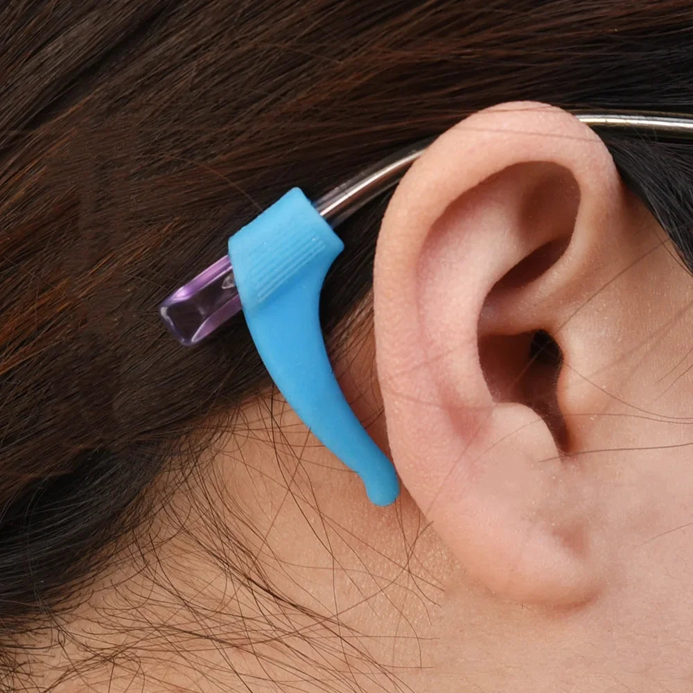 Anti-Slip Silicone Ear Hooks for Glasses | Elastic Eyewear Grip, Temple Holder & Fastener Accessories