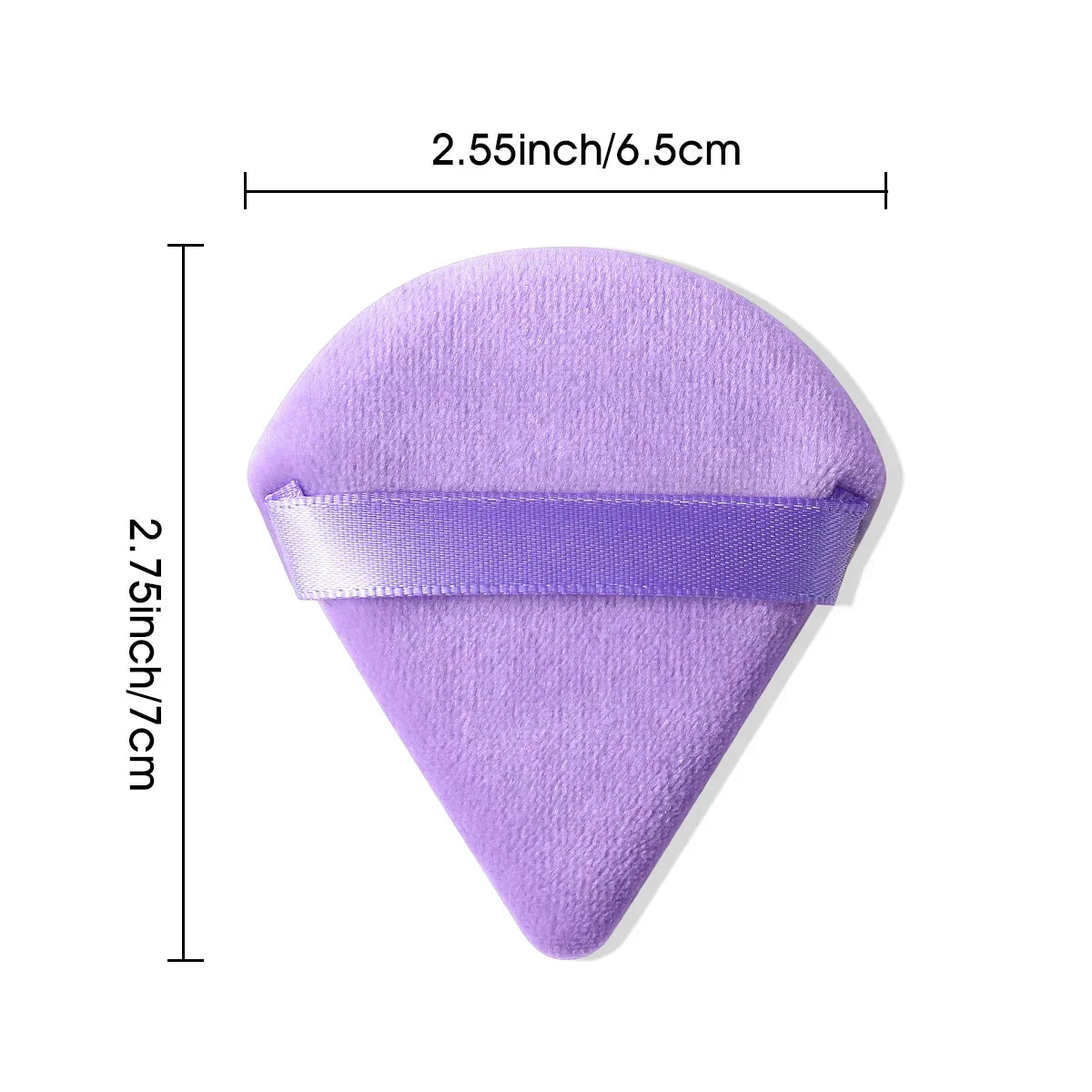 10/20PCS Triangle Velvet Powder Puffs – Mini Face Makeup Sponges, Washable & Lightweight Cosmetic Tools