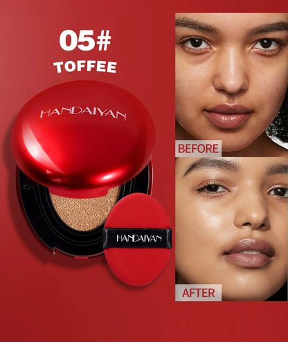 BB Cream Air Cushion Foundation - Full Coverage, Waterproof & Long-Lasting Brightening Makeup for Women - Korean Cosmetics