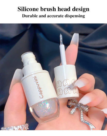 Cappuvini Star Dots Liquid Eye Shadow, Pearlescent High Gloss, Fine Flashing for Easy Application, Dazzling Liquid Eye Shadow