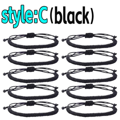 2/10PCS Lucky Red Rope Evil Eye Bracelets – Handmade Protective Wristbands for Men & Women