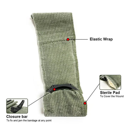4/6 Inch Israeli Emergency Bandage - Tactical Combat Wound Dressing, IFAK Compression Trauma First Aid for Military Use