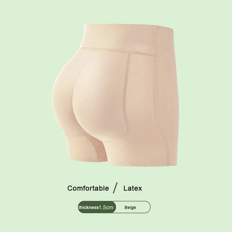 Peach Butt Natural Latex Hip Lifting Pants – Soft Fake Butt Underwear for Enhanced Curves