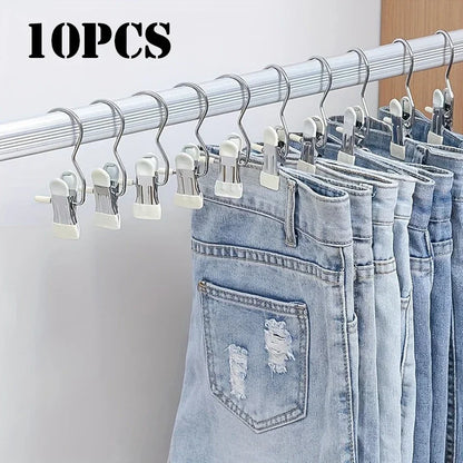 Stainless Steel Clothespins with Hook – Portable Laundry Organizer for Efficient Clothes Management & Hanging
