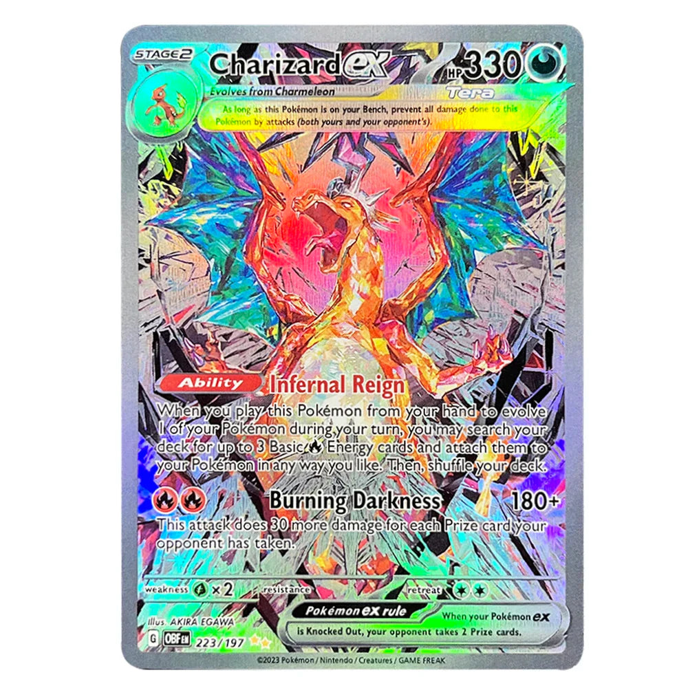 PKM Holographic Trading Cards – Charizard EX, GX, Rainbow Blastoise VMAX, Darkrai VSTAR for Collectors, Battles & Gifts