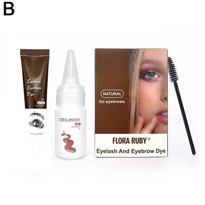 15-Minute Fast Henna Eyelash & Eyebrow Dye Tint Kit – Professional Easy Dye Gel in Brown & Black for Perfect Eyebrows