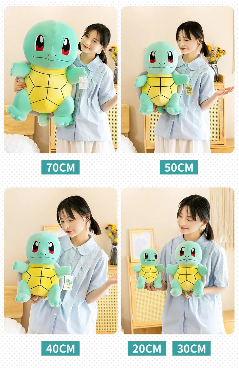 45cm Squirtle Plush Doll – Large Kawaii Pokémon Stuffed Turtle Pillow, Cute Christmas Gift Toy for Boys & Girls