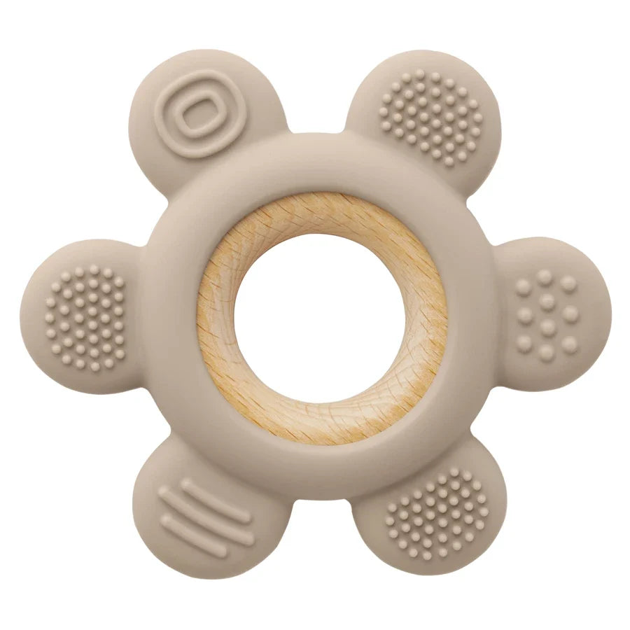 Baby Silicone Teether Necklace - Rudder Shape BPA Free Sensory Chewing Toy for Infant Teething Relief