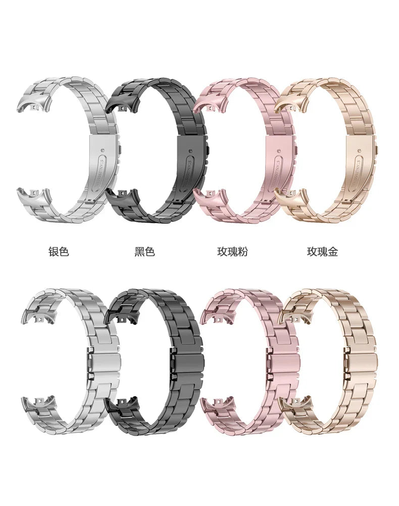 Metal Strap for Xiaomi Mi Band 8 & 9 – Screwless Stainless Steel Bracelet Wristband