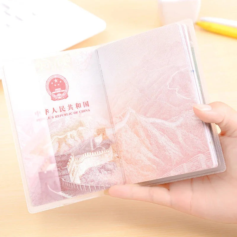 Passport Protective Cover - Transparent Frosted Waterproof PVC Document Case, 1–3 Pack