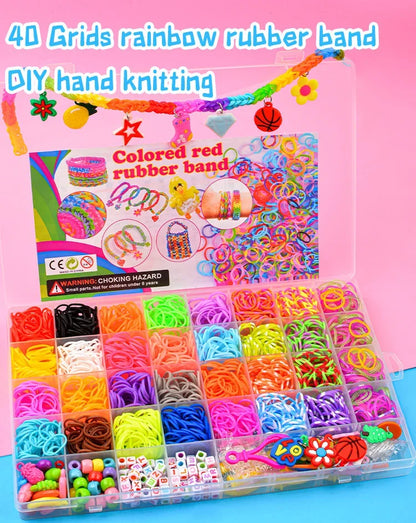 Creative Rainbow Loom Bands Set – Colorful DIY Rubber Bracelet Making Kit for Girls’ Crafts & Birthday Gifts