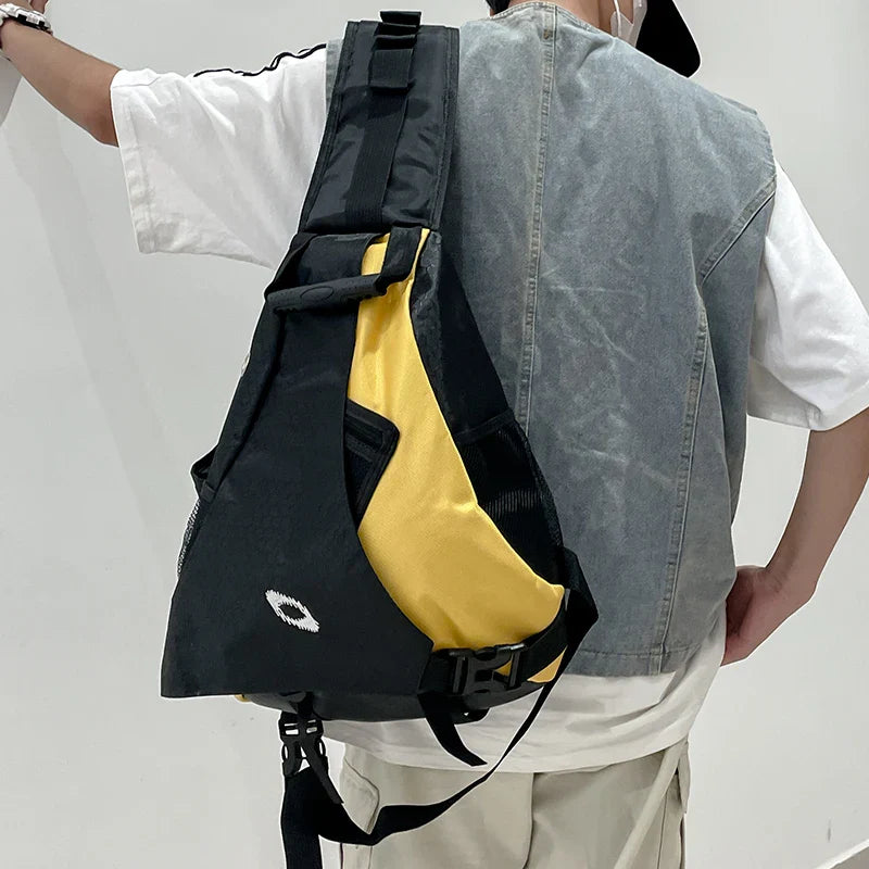 Large Capacity Chest & Crossbody Bag – Multi-Pocket Outdoor, Travel & Cycling Bag