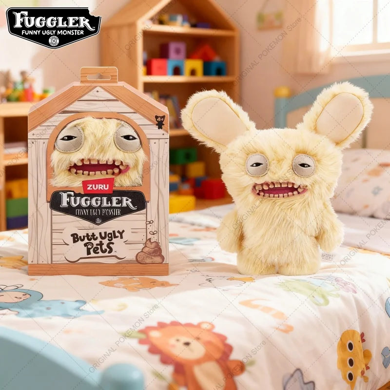 Original Fuggler Ugly Teeth Monsters Plush Toys – Butt Ugly Pets Snowman & Reindeer Dolls for Christmas & Kids Gifts