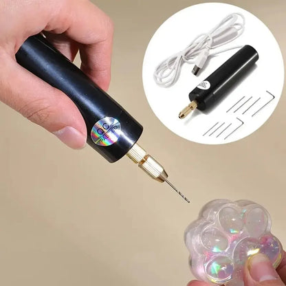 Handheld Mini Electric Drill: USB Electric Drill Tools for Epoxy Resin Jewelry Making and Wood Craft Engraving - DIY Pen Tool