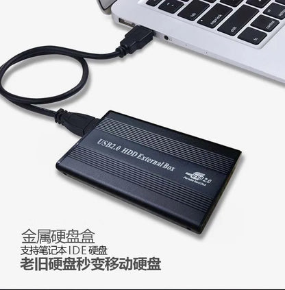 2.5"/3.5" IDE HDD External Enclosure — USB 2.0 Hard Drive Box for Desktop, PC, Laptop & Phone