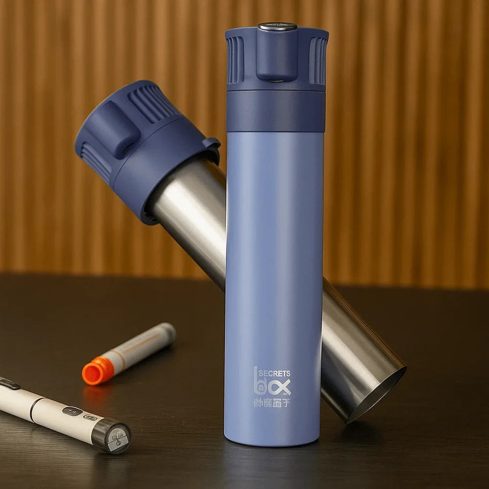 Portable Insulin Cooler Box - USB Rechargeable Cooling Cup with LCD Display & Automatic Temperature Control