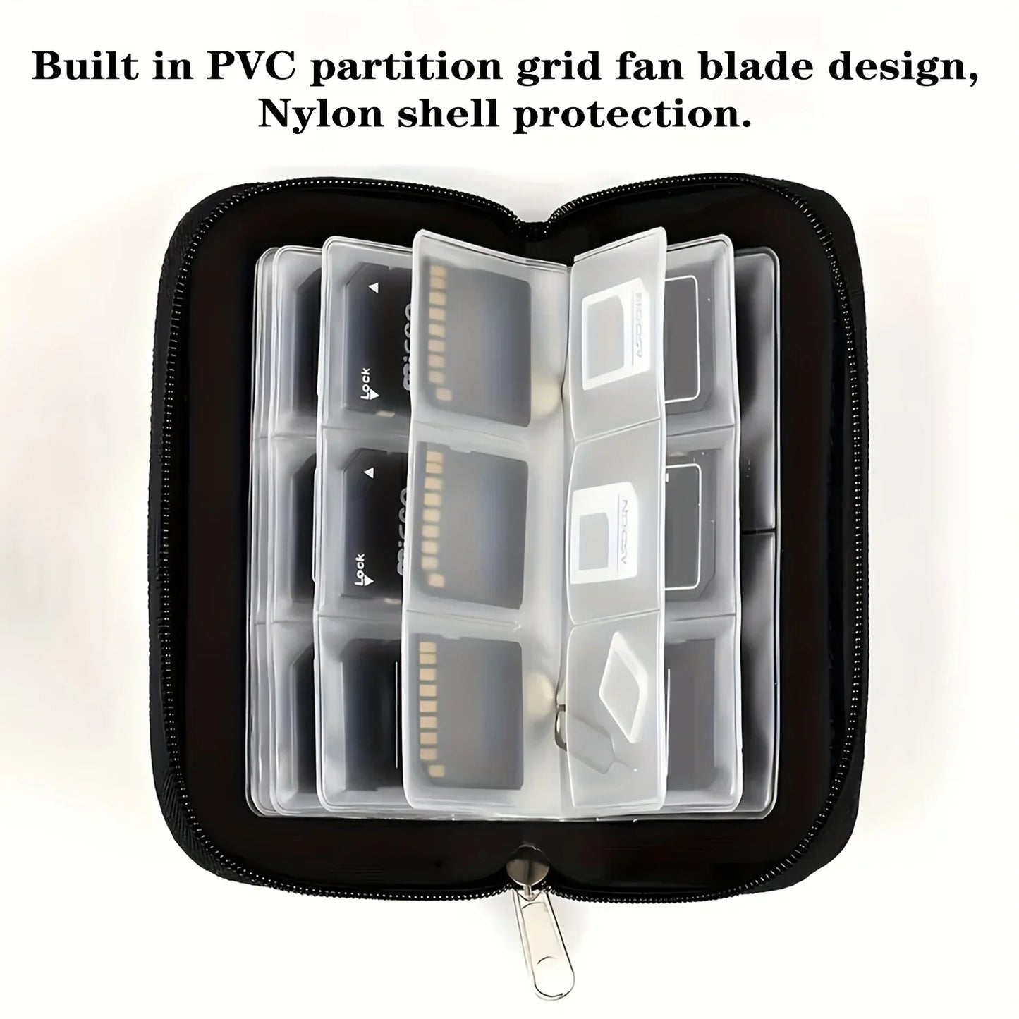 Memory Card Storage Bag – 22-Slot Wallet for CF, SD, Micro SD, SDHC, MS & DS Cards, Game Accessories Case