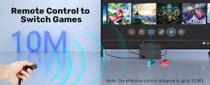 Nintendo Switch OLED Game Switcher — One-Key Fast Switching Multi-Game Card Reader with 5M Wireless Control Accessory