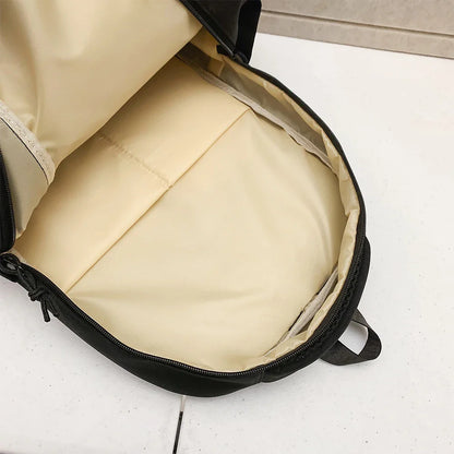 Large Capacity Black Backpack | Solid Color School & Travel Bag for High School & Middle School Students