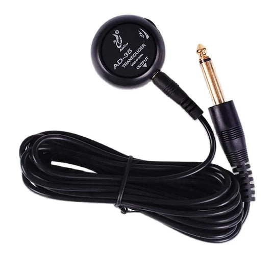 AD-35 Mini Piezo Pickup Transducer – Stick-On Sound Amplifier for Acoustic Guitar, Ukulele, Violin, Cello & Banjo